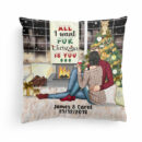 All I Want For Christmas Is You  - Personalized Pillow - Christmas Gift For Couple