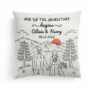 And We Lived Happily Ever After - Personalized Pillow - Birthday Anniversary Gifts For Husband, Wife, Engagement Newlywed Gifts For Couples