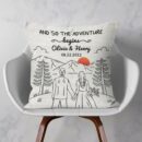 And We Lived Happily Ever After - Personalized Pillow - Birthday Anniversary Gifts For Husband, Wife, Engagement Newlywed Gifts For Couples