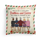 Brothers & Sisters - Always Be Connected By Heart - Personalized Pillow - Birthday, Christmas, New Year  Gift For Sisters, Brothers, Sibling