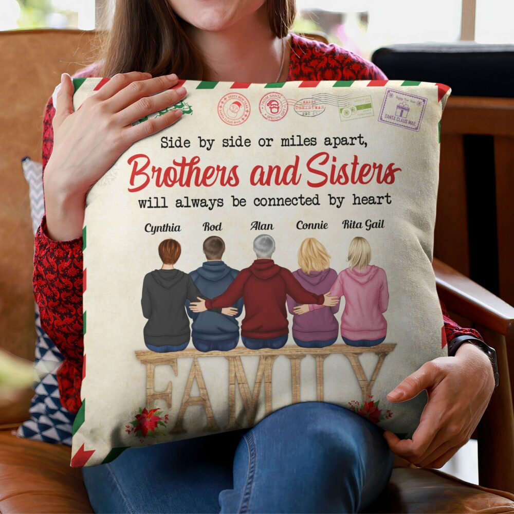 Brothers & Sisters - Always Be Connected By Heart - Personalized Pillow - Birthday, Christmas, New Year  Gift For Sisters, Brothers, Sibling - Image 4