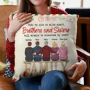 Brothers & Sisters - Always Be Connected By Heart - Personalized Pillow - Birthday, Christmas, New Year  Gift For Sisters, Brothers, Sibling