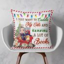 Cuddle My Cats And Reading Books - Personalized Pillow (Insert Included) - Christmas Gift For Cat & Book Lovers