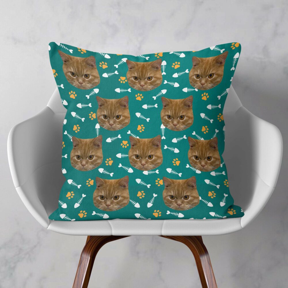 (Photo Inserted) Custom Cat Face - Personalized Pillow - Christmas, New Year Gift For Cat Mom, Cat Dad, Pet Owner, Cat Lovers, Cat Owners - Image 2