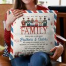 Family Will Always Be Connected By Heart - Personalized Pillow - Christmas Gift For Family, Brothers, Sisters
