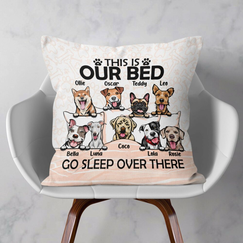 Go Sleep Over There - Personalized Pillow - Birthday, Funny Gift For Dog Lovers, Dog Owners - Image 2