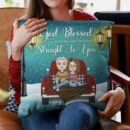 God Blessed The Broken Road - Personalized Pillow - Christmas, Loving, Anniversary Gift For Couple, Husband And Wife, Life Partners