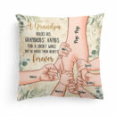 Grandpa Holds Grandkids' Hearts Forever - Personalized Pillow - Christmas, Birthday, Loving Gift For Grandpa, Grandma, Mom & Dad