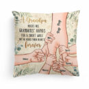 Grandpa Holds Grandkids' Hearts Forever - Personalized Pillow - Christmas, Birthday, Loving Gift For Grandpa, Grandma, Mom & Dad