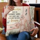 Grandpa Holds Grandkids' Hearts Forever - Personalized Pillow - Christmas, Birthday, Loving Gift For Grandpa, Grandma, Mom & Dad