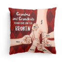 Grandparent And Grandkid A Bond That Can't Be Broken - Personalized Pillow - Birthday, Loving Gift For Grandpa, Grandma, Mom & Dad