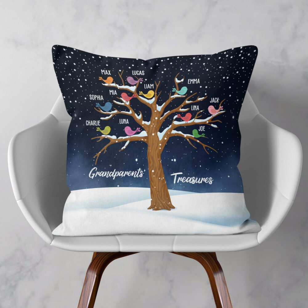 Grandparents' Treasure - Personalized Pillow - Birthday, Loving Gift For Grandma, Grandpa, Mom, Dad - Image 2