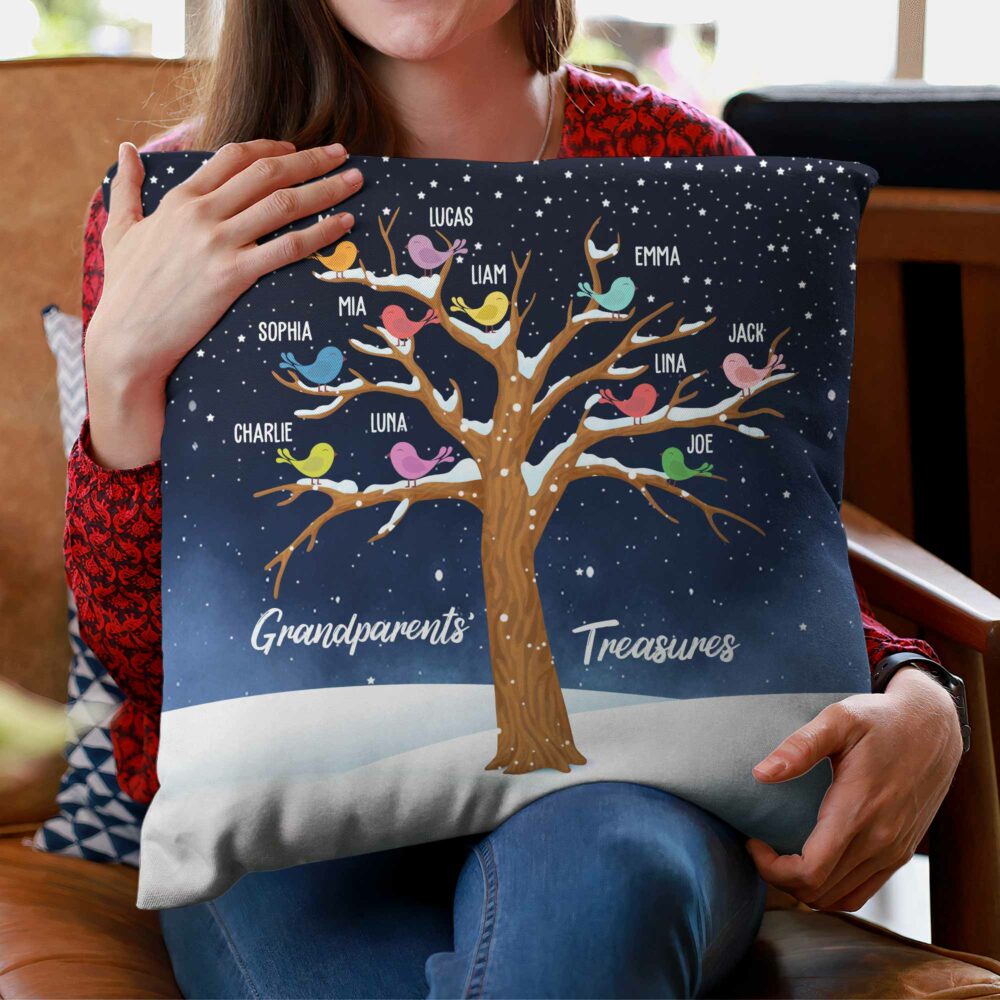 Grandparents' Treasure - Personalized Pillow - Birthday, Loving Gift For Grandma, Grandpa, Mom, Dad - Image 3