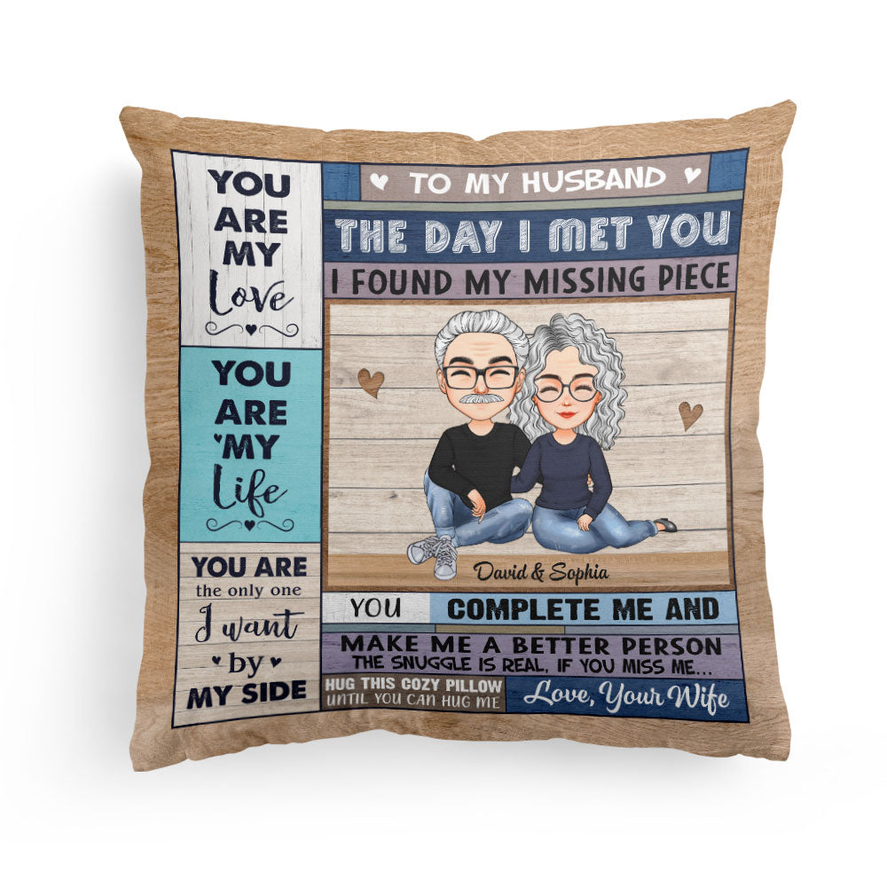 Hug This Cozy Pillow Until You Can Hug Me - Personalized Pillow - Christmas, Anniversary, Birthday Gift For Couples, Husband, Wife, Lovers, Anniversary, Engagement