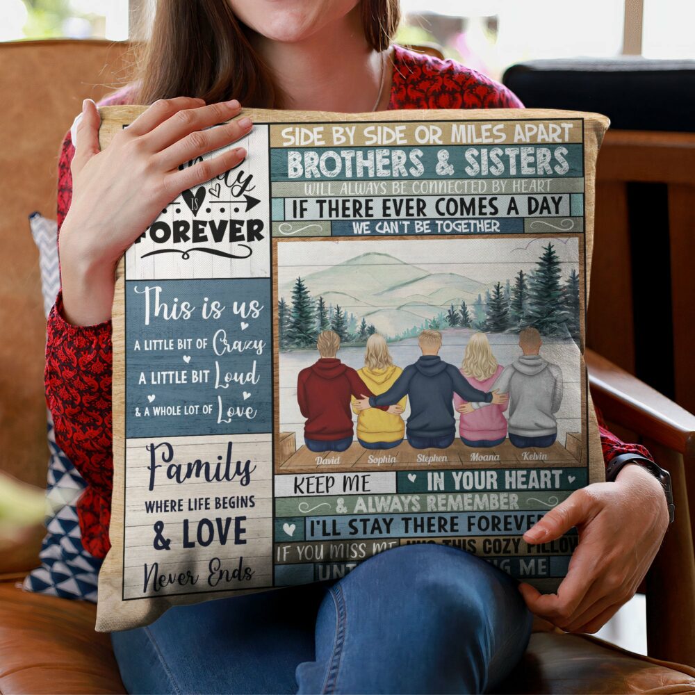 Hug This Cozy Pillow Until You Can Hug Me - Personalized Pillow - Christmas, New Year Gift For Sisters, Brothers, Sibling - Image 3