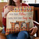 Hug This Pillow Until You Can Hug Me - Personalized Pillow - Birthday Anniversary Gift For Wife, Husband