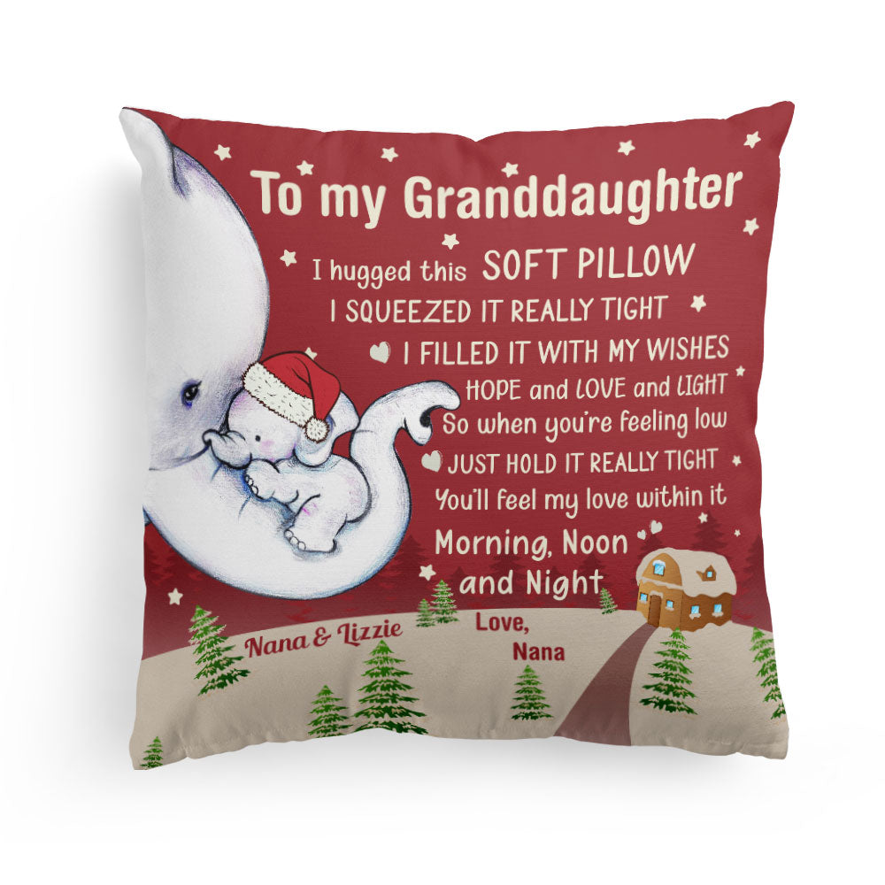 I Hugged This Soft Pillow - Personalized Pillow - Christmas, Home Decor, Loving, Birthday Gift For Grandkids, Grandsons, Granddaughters