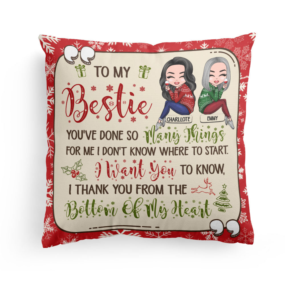 I Just Want To Thank You - Personalized Pillow (Insert Included) - Christmas Gift For Besties, Sisters
