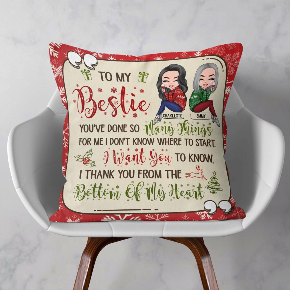 I Just Want To Thank You - Personalized Pillow (Insert Included) - Christmas Gift For Besties, Sisters - Image 2