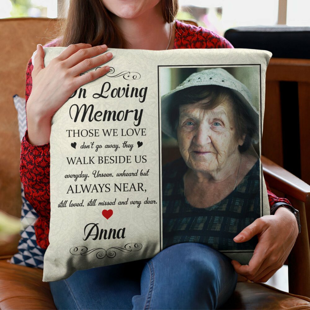 In Loving Memory  - Personalized Pillow - Anniversary, Memorial, Loving  Gift For Family Members, Dad, Mom, Grandpa, Grandma (Photo Inserted) - Image 3