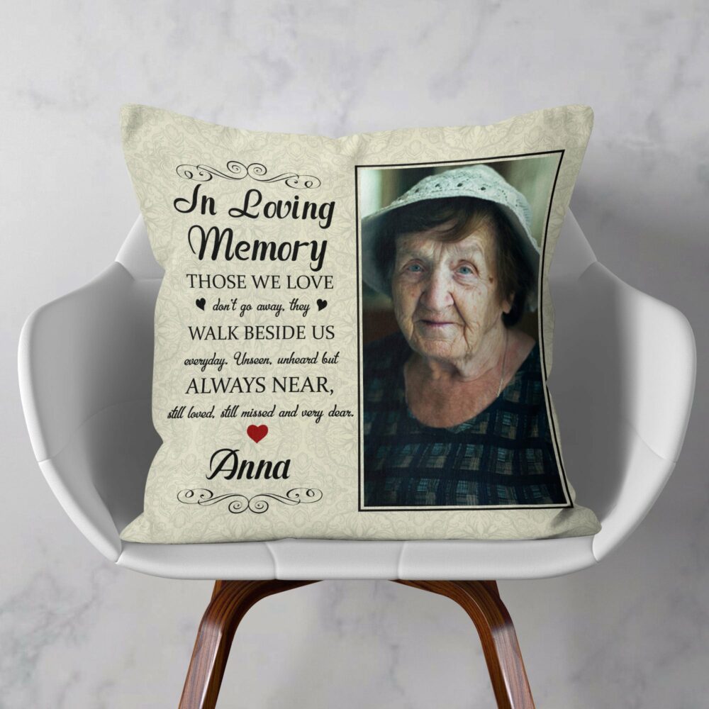 In Loving Memory  - Personalized Pillow - Anniversary, Memorial, Loving  Gift For Family Members, Dad, Mom, Grandpa, Grandma (Photo Inserted) - Image 2