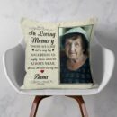 In Loving Memory  - Personalized Pillow - Anniversary, Memorial, Loving  Gift For Family Members, Dad, Mom, Grandpa, Grandma (Photo Inserted)