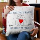 Love Story Is Beautiful, Couple Valentine - Personalized Pillow - Gift For Couple, Partners, Husband and Wife