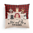 Me And The Fur Babies - Personalized Pillow - Loving, Funny, Home Decor Gift For Pet Lovers, Cat & Dog Person, Fur Mom, Fur Dad