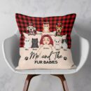 Me And The Fur Babies - Personalized Pillow - Loving, Funny, Home Decor Gift For Pet Lovers, Cat & Dog Person, Fur Mom, Fur Dad