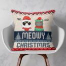 Meowy Christmas - Personalized Pillow - Christmas Home Decor Gift For Cat Lovers, Mom, Dad, Sisters, Brothers