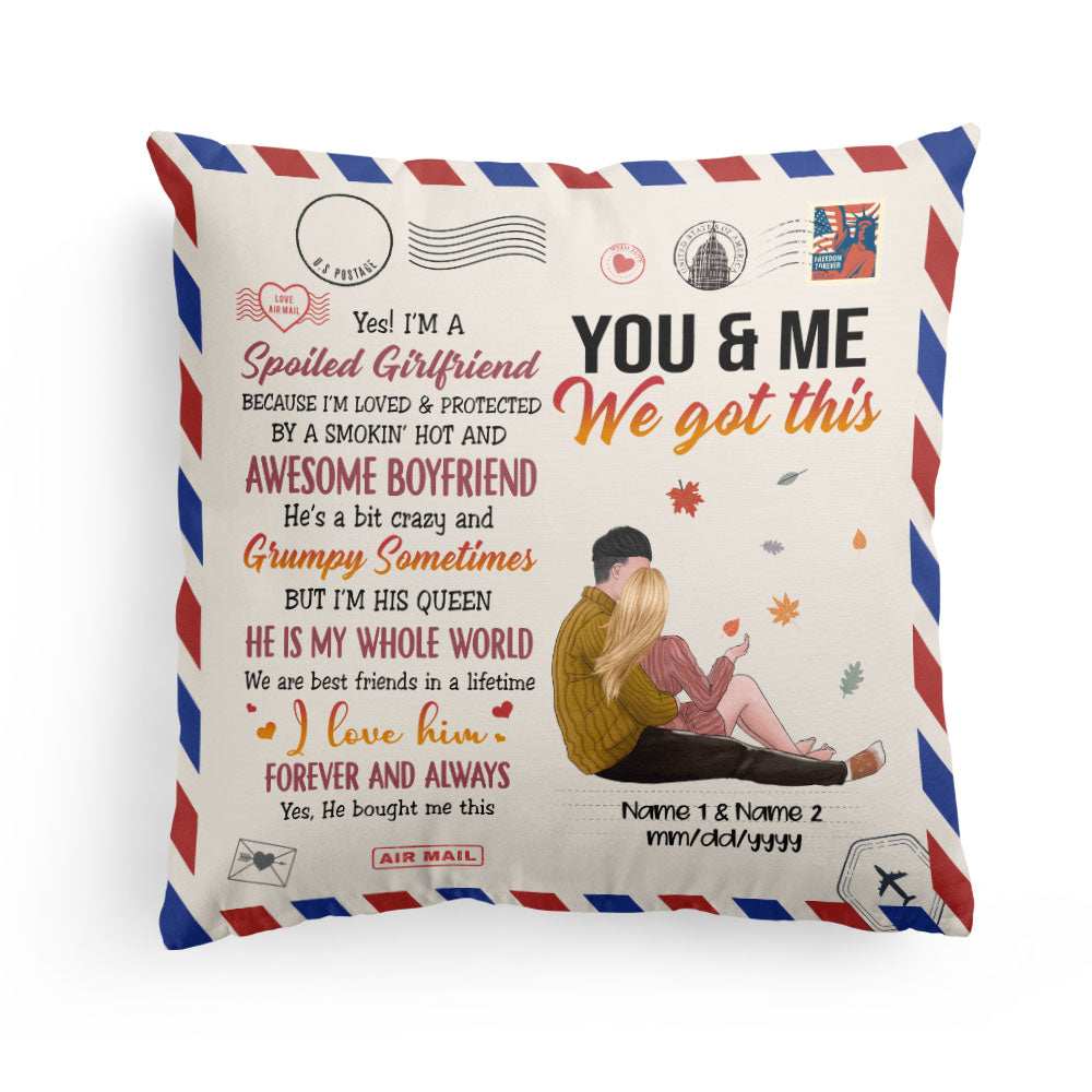 You And Me We Got This, Couple Custom Pillow (Insert Included), Gift For Partner, Spouse, Couple Anniversary Gift, Husband & Wife