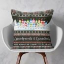 Grandparents & Grandkids Connected By Heart - Personalized Pillow - Christmas, Home Decor, Loving Gift For Grandma, Grandpa, Granddaughters, Grandsons