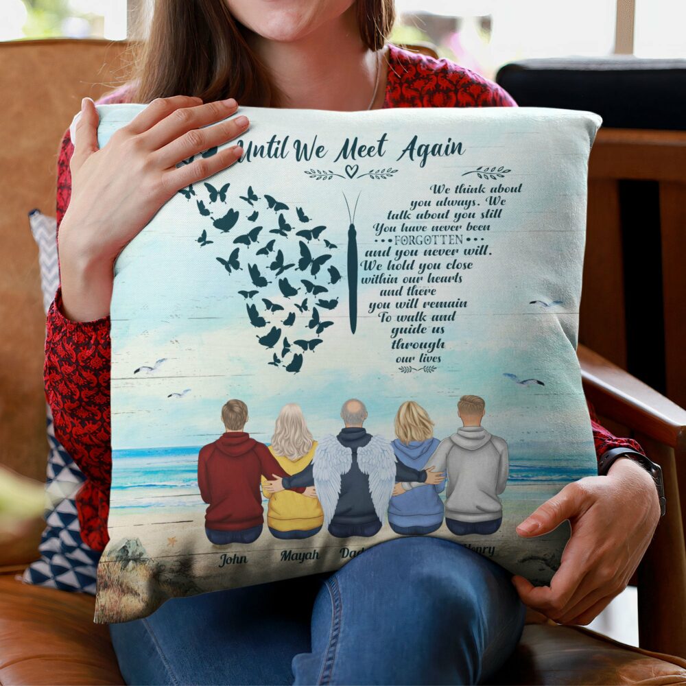 Until We Meet Again - Personalized Pillow - Birthday Memorial Gift, Christmas Gift For Family Members, Sisters, Brothers - Image 3