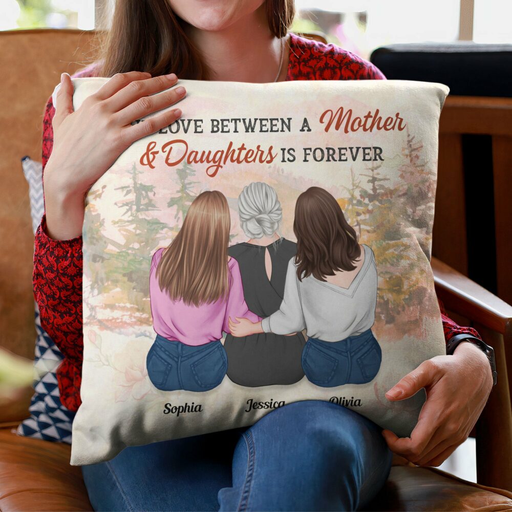 Mother & Daughter Forever Linked Together - Personalized Pillow - Birthday, Loving Gift For Mom, Mother, Daughters - Image 3