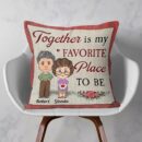 My Favourite Place Is With You - Personalized Pillow - Anniversary Gift For Spouse, Partner, Husband & Wife