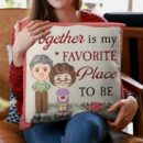 My Favourite Place Is With You - Personalized Pillow - Anniversary Gift For Spouse, Partner, Husband & Wife