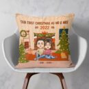 Our First Christmas As Mr. & Mrs. - Personalized Pillow - Christmas, Birthday, Loving Gift For Couples, Husband, Wife