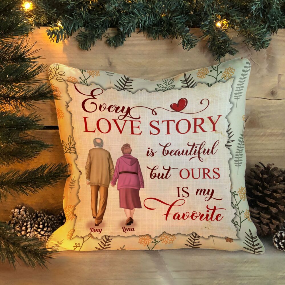 Our Love Story Is My Favorite - Personalized Pillow - Anniversary Gift For Spouse, Partner, Husband & Wife - Image 2