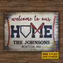 Personalized Baseball Welcome To Customized Classic Metal Signs