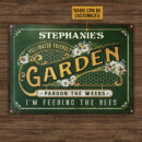 Personalized Bee Garden Pollinator Friendly Green Customized Classic Metal Signs