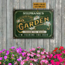Personalized Bee Garden Pollinator Friendly Green Customized Classic Metal Signs