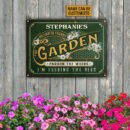 Personalized Bee Garden Pollinator Friendly Green Customized Classic Metal Signs