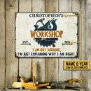 Personalized Carpenter Why I Am Right Customized Classic Metal Signs