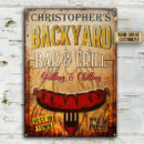 Personalized Grilling Hot And Fresh Customized Classic Metal Signs