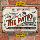 Personalized Patio Grilling Red Where Wasting Time Custom Classic Metal Signs