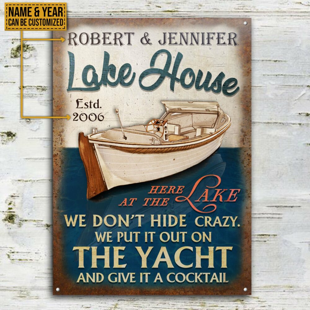 Personalized Yacht Lake House Crazy Customized Classic Metal Signs - Image 3