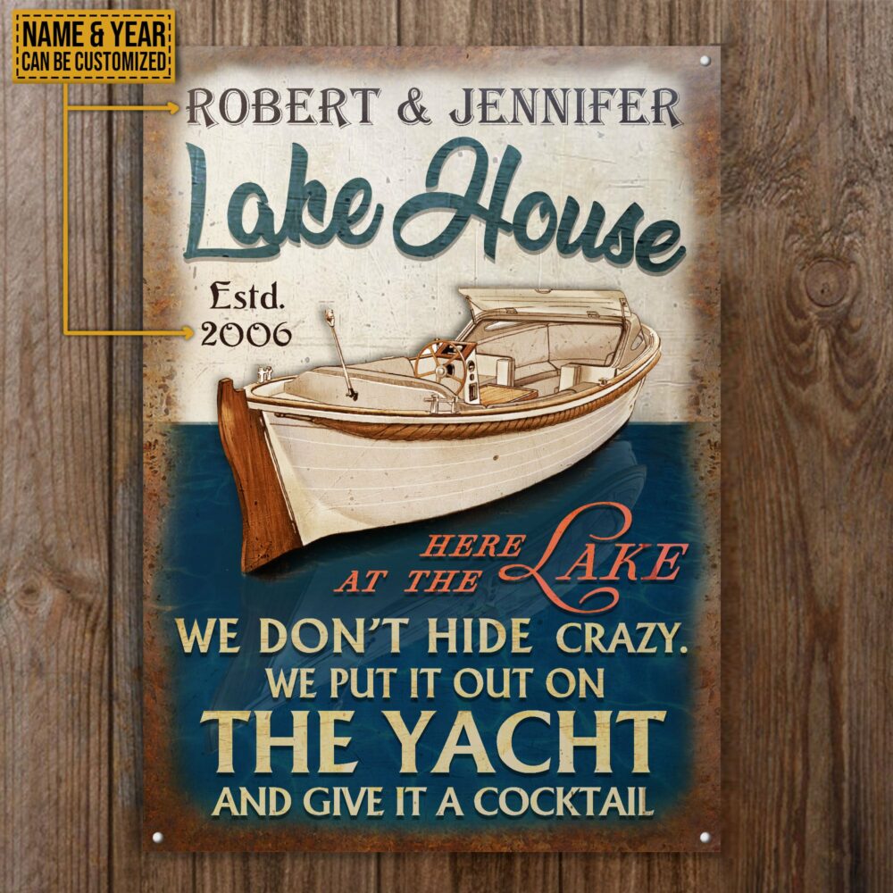 Personalized Yacht Lake House Crazy Customized Classic Metal Signs - Image 4