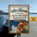 Personalized Fishing Lake Crazy Customized Classic Metal Signs