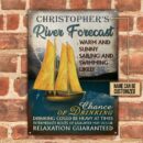 Personalized Sailing River Forecast Customized Classic Metal Signs