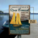 Personalized Sailing River Forecast Customized Classic Metal Signs